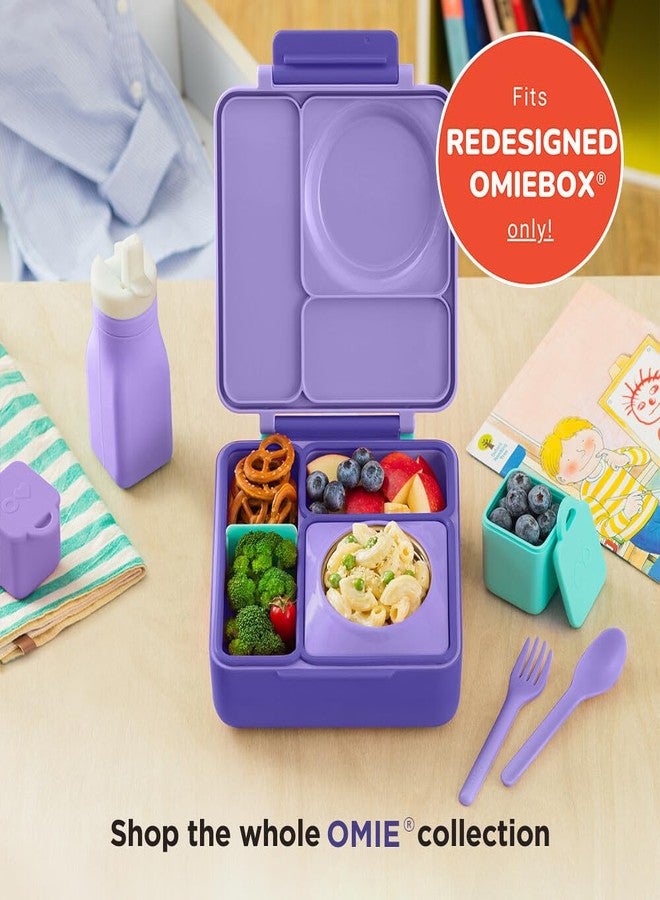 Omie OmieBox Reusable Silicone Water Bottle - 8.7 oz, Straw Top, BPA-Free & Phthalate-Free, Leak-Proof (Purple) (OmieBox Sold Separately) - Image 5